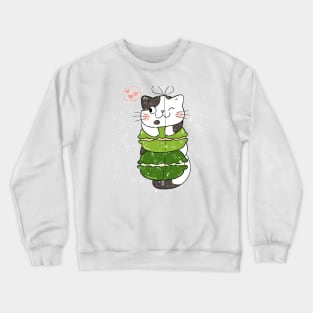 cat kawaii anime girl, Just A Girl Who Loves Anime and ramen Crewneck Sweatshirt